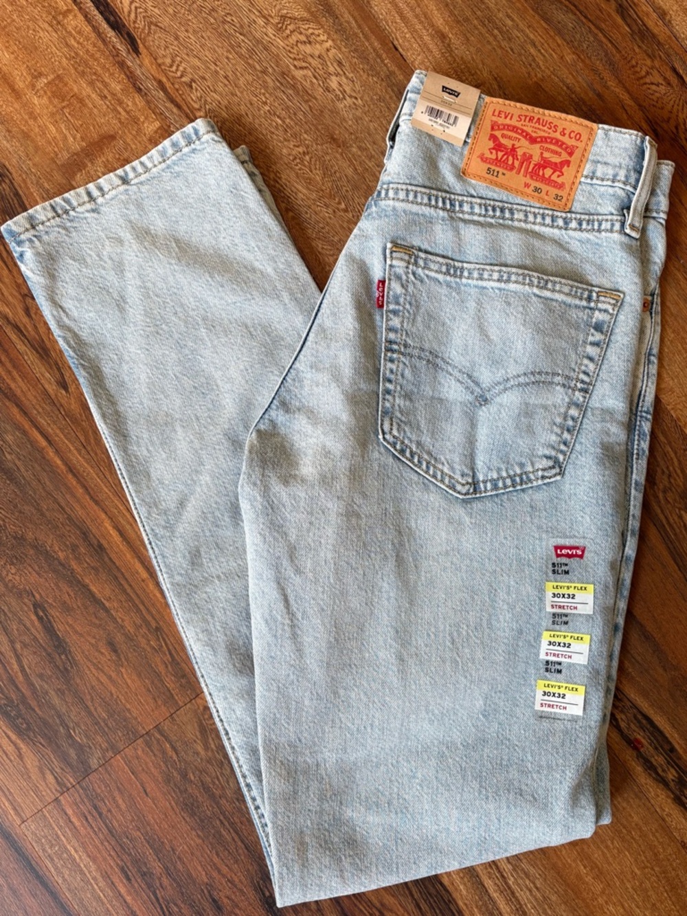 NEW Men’s Levi's 511 30x32 Light Blue Slim Straight Flex Jeans
